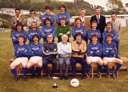 South Cards Cup winners 1983 - Aber AC Squad